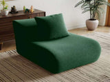 Armless Sofa W/Pillow Teddy Fabric-Green W714P357245