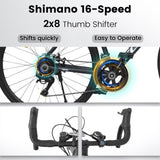 A28320R 700Cx28 Road Bike, Lightweight Aluminum Frame, Disc Brakes, 16-Speed, Fast Acceleration, W2563P321604