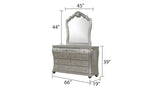 Destiny Traditional Style Mirror Made with Wood frame in Silver B009P234700