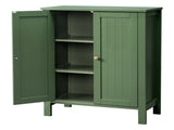 Forest Green MDF Painted with Vertical Stripes, 60*30*80cm, Double Door Bathroom Vanity 44803152