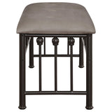 Brown and Dark Bronze Upholestered Bench B062P153579