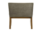 2pc Plush Tailored Side Chairs Upholstered Refined Neutral Gray Fabric Stylish Channel Tufted B011P588625