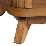 Rectangular Wood Coffee Table for Living Room, 41.5-Inch Coffee Table with Solid Wood Legs, Wood W1202P177315