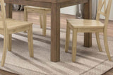 Casual Buttermilk Finish Side Chairs Set of 2 Pine Veneer Transitional Double-X Back Design Dining B01143555