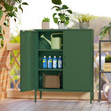 The metal storage locker, 40 inches high, comes with 2 doors and is suitable for homes, offices and T3421P357050