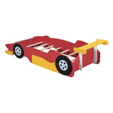 Twin Size Race Car-Shaped Platform Bed with Wheels,Red WF311965AAJ