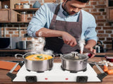 2000W Dual Burner Electric Hot Plate, 5 Temperature Settings , Portable Countertop Stove 78627133