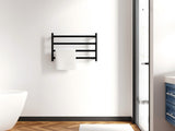 22.5" Black Heated Rack for Bathroom,Wall Mounted with Intelligent Touch Screen Timer, 4-Bar 72478730