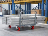 Steel Panel Truck, Heavy Duty Drywall Cart Lumber Cart Platform Truck Flat Cart, 2000lbs, 6" Swivel 35650628