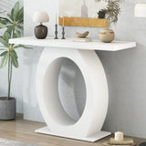 Mirod Stylish Modern Console Table with Egg-Shaped Base,Enhanced Stability and Durability,Sleek N760P214780W