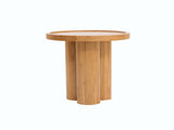 Round Solid Wood End Table,Natural N768P399823N