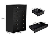 Black matte finish particleboard with melamine veneer, 66*40*131cm, 52 drawer cabinet, matte gold 25093354