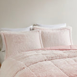 King/Cal King Ombre Shaggy Long Fur Comforter Mini Set B03595980