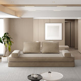 86.6"Multifunctional Convertible Sofa Bed with 2 Removable Backrests and 2 Pillows,Fuffy Chenille W3219P340668