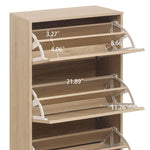 ZUN 3 Door Shoe Rack, Freestanding Modern Shoe Storage Cabinet, for Entryway W688P170027