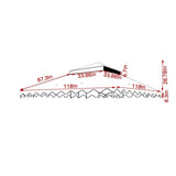 10x10 Ft Outdoor Patio Gazebo Replacement Canopy,Double Tiered Gazebo Tent Roof Top Cover Only wavy W419P198354