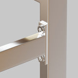 51" Modern Minimalist Rectangular Glass Dining Table for 4-6 with 0.31" Tempered Glass Tabletop and 53938624