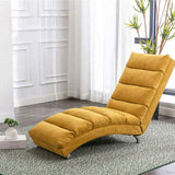 COOLMORE Linen Massage Chaise Lounge Indoor with Remote Control,Ergonomic Electric Massage Long W39539621
