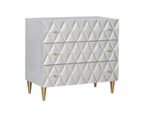 Metallic Silver and Champagne 3-Drawer Console Cabinet B062P209180