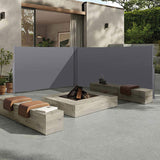 276" x 71''Retractable Side Awning, Waterproof & UV-Resistant, Privacy Screen Divider Roll Up 65970761