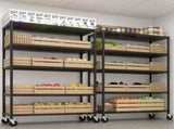 Heavy Duty Shelves 55.12" W Wire Shelving Unit with Wheels 3200LBS NSF Metal Shelves for 30334700