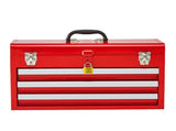20.5-Inch Portable Metal Tool Box with 3 Drawers, Small Tool Chest Featuring EVA Liners, 12258662