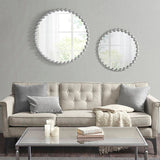 Beaded Round Wall Mirror 36"D B03599275