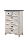 Beautiful Farmhouse Two-Tone Finish 1Pc Chest Storage Drawers Bedroom Furniture Black Nickel B011P228556
