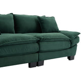 Corduroy Sofa Sleeper Couch Loveseat Sofa with Pillows Comfy Upholstered Deep Seat Sofa for W676P227343