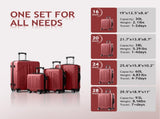 Curved Vertical Stripe 4-in-1 Trolley Case - Retro Red 82742901