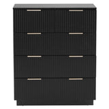 Black P2 Particle Board and Density Board 724194cm Wavy Pattern Drawer Front Four-Level Five-Drawer 56913658