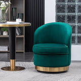 ZUN Wania Contemporary Velvet Swivel Chair, Green T2574P164513