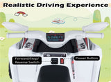 2 in 1 Kids Ride On ATV with Removable Trailer, 6V Electric Quad for Toddlers Ages 3 White 83977788