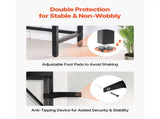 Modern Marble Console Table with Power Outlet, Slim Sofa Side Table Featuring Iron Tubes, 39516772
