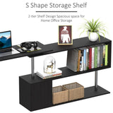 ZUN Computer Desk L-Shaped-Black （Prohibited by WalMart） 88526097