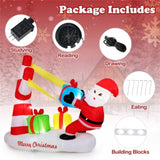 7ft Inflatable Santa Claus Decoration - 5 Built-in LED Lights 210T Polyester Quick Inflation Outdoor 25535270