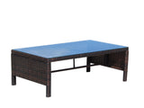 Outdoor patio Furniture sets 3 piece Conversation set wicker Ratten Sectional Sofa With Seat W209P162639