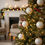 6PCS Set Glass Christmas Ball Ornaments 3.9" Tree Hanging Decor Holiday Party Set FBA shipment 76626959