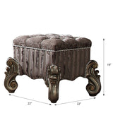 Light Purple and Antique Platinum Vanity Stool with Nailhead Trim B062P209001