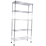 5-Layer Chrome Plated Iron Shelf with 1.5" Nylon Wheels 165*90*35 Chrome 36215778