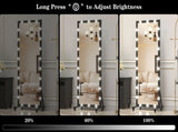 Hollywood Full Length Mirror with Lights Full Body Vanity Mirror with 3 Color Modes Lighted Standing W708P379201
