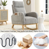 Welike 27.6"W Modern Accent High Backrest Living Room Lounge Arm Rocking Chair, Two Side W83472306