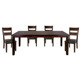 Cherry Finish Transitional 1pc Dining Table with Extension Leaf Mango veneer Wood Dining Furniture B01152851