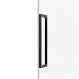 48*76" Fixed & Sliding Shower Door, Square Tube Hardware, Clear Glass Shower Door, 3/8 SGCC 49952757