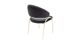 Ruby Modern & Contemporary style chair made with Metal & Gold Legs in Black Color B009P241742