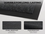 1PC Dark Gray PVC Composite Commercial Entrance Mat, 90x180x0.7cm, Extra-Long Heavy-Duty Floor 54887003