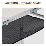 Outdoor Folding Camping Table, 3ft Portable Pinic Table with 3 Adjustable Height, Small Aluminum 99448010