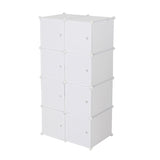 8 Cube Organizer Stackable Plastic Cube Storage Shelves Design Multifunctional Modular Closet 74329266