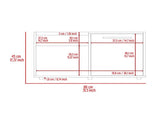 Coffee Table, One Open Shelf, Single Door Cabinet, Dark Walnut B097132883