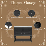 36" Bathroom Vanity Cabinet Sink Combo Set, Undermount Ceramic Sink, Free Standing Vanity Set N710P250654B